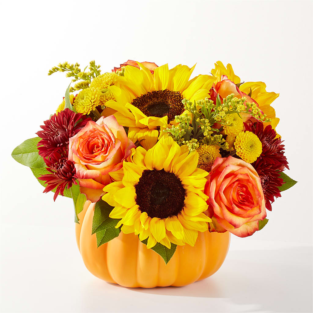 Golden Gourd Pumpkin Bouquet – Albertsons, Pleasanton CA