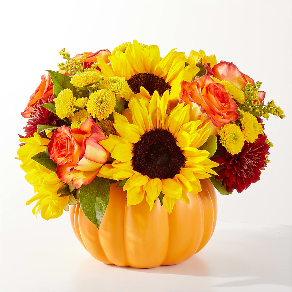 Golden Gourd Pumpkin Bouquet – Albertsons, Pleasanton CA