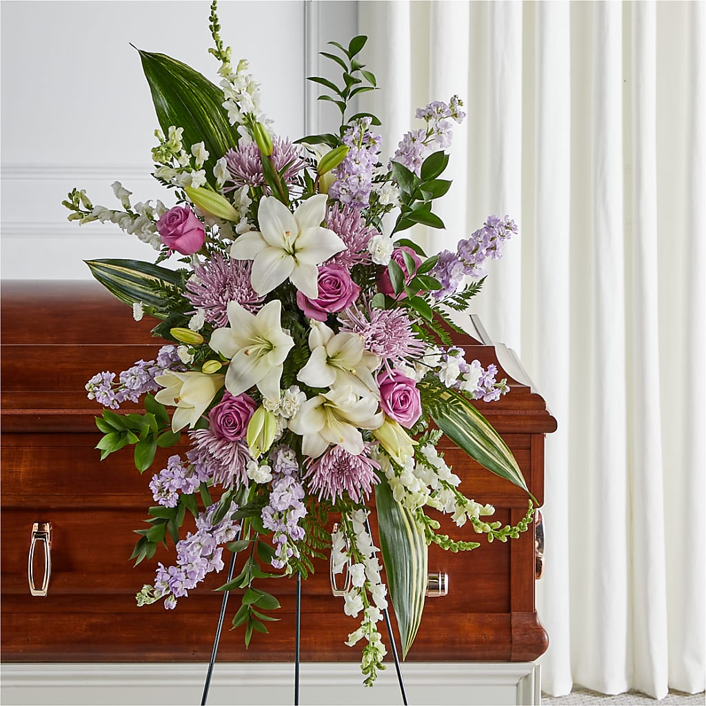 Grateful Hearts Standing Spray – Albertsons, Pleasanton CA
