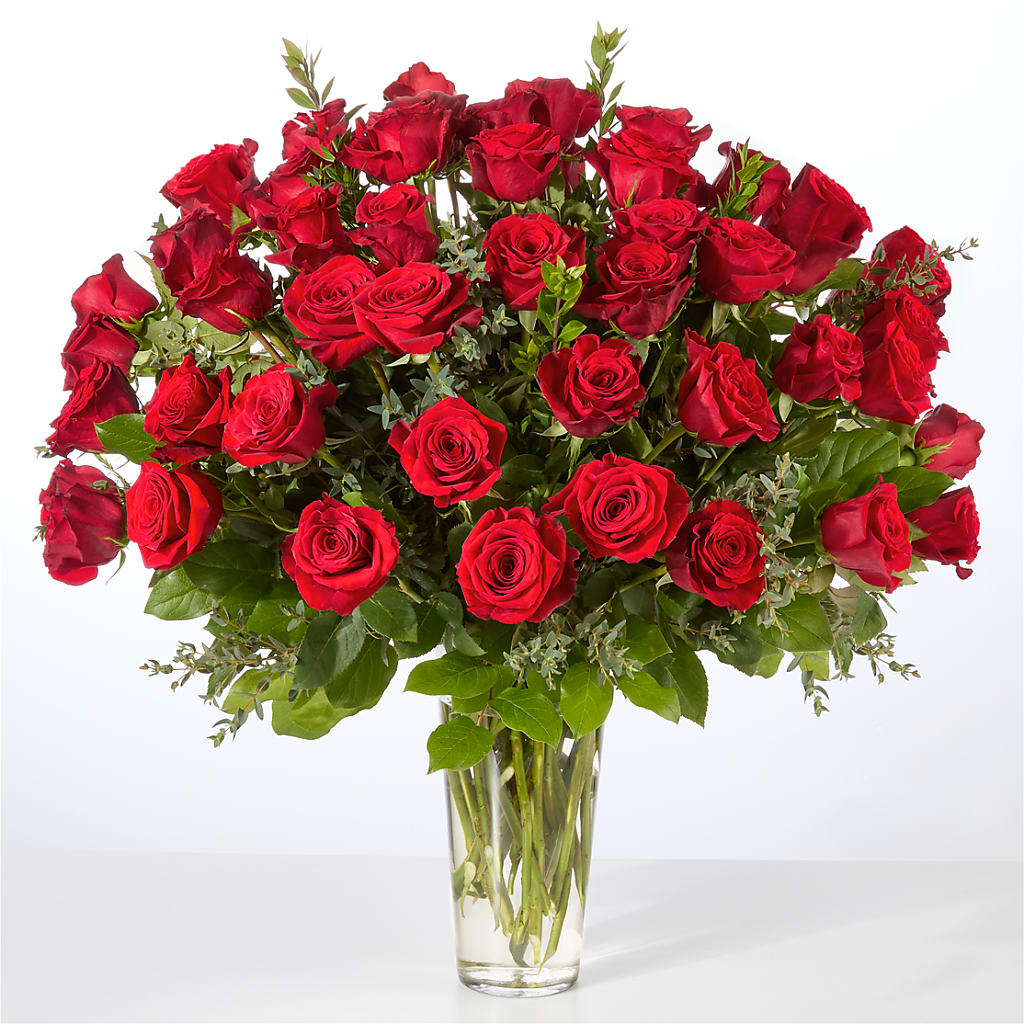 Forever Yours Fifty Stem Red Rose Bouquet – Albertsons, Pleasanton CA