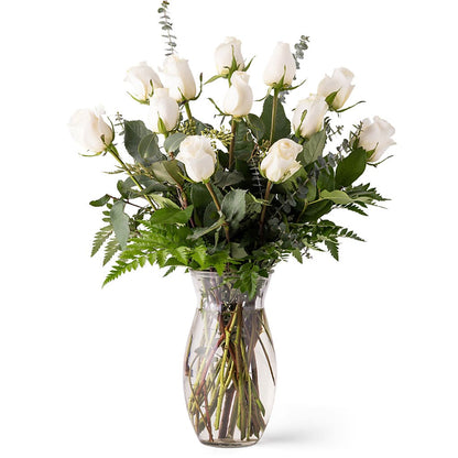 Unforgettable Dozen Rose White –  Albertsons, Pleasanton CA