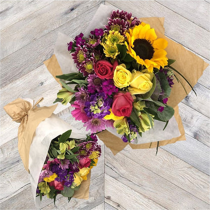 Colorful Garden Wrapped Bouquet –  Albertsons, Pleasanton CA