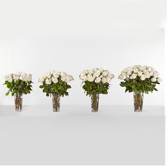 Long Stem White Rose Bouquet –  Albertsons, Pleasanton CA