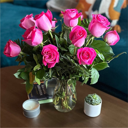 Long Stem Pink Rose Bouquet –  Albertsons, Pleasanton CA
