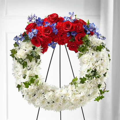 Patriotic Passion Wreath –  Albertsons, Pleasanton CA