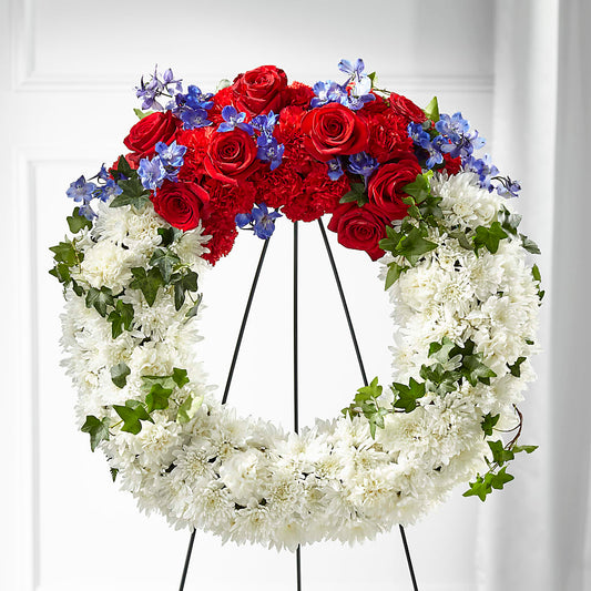 Patriotic Passion Wreath –  Albertsons, Pleasanton CA