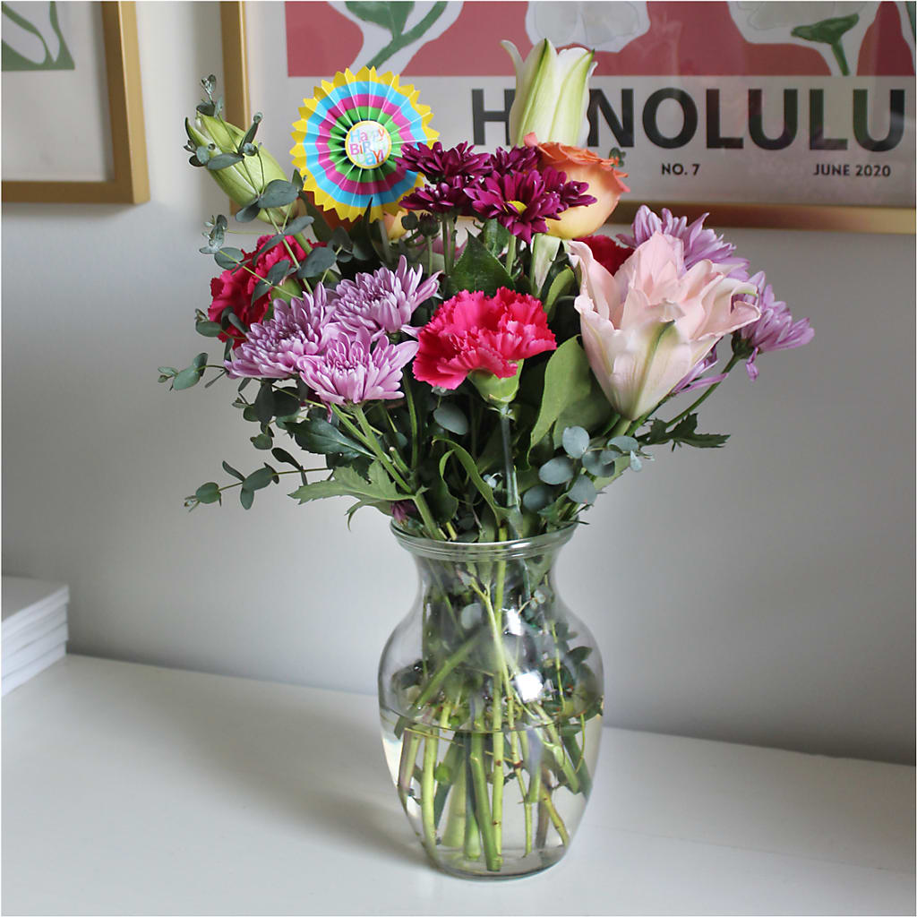 Light of My Life Bouquet & Happy Birthday Topper –  Albertsons, Pleasanton CA