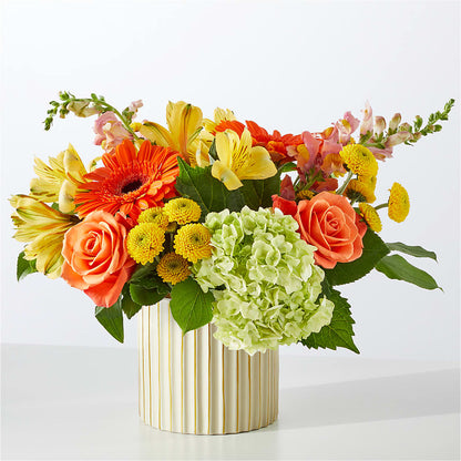 Autumn Sunshine Bouquet with Ivory Vase –  Albertsons, Pleasanton CA
