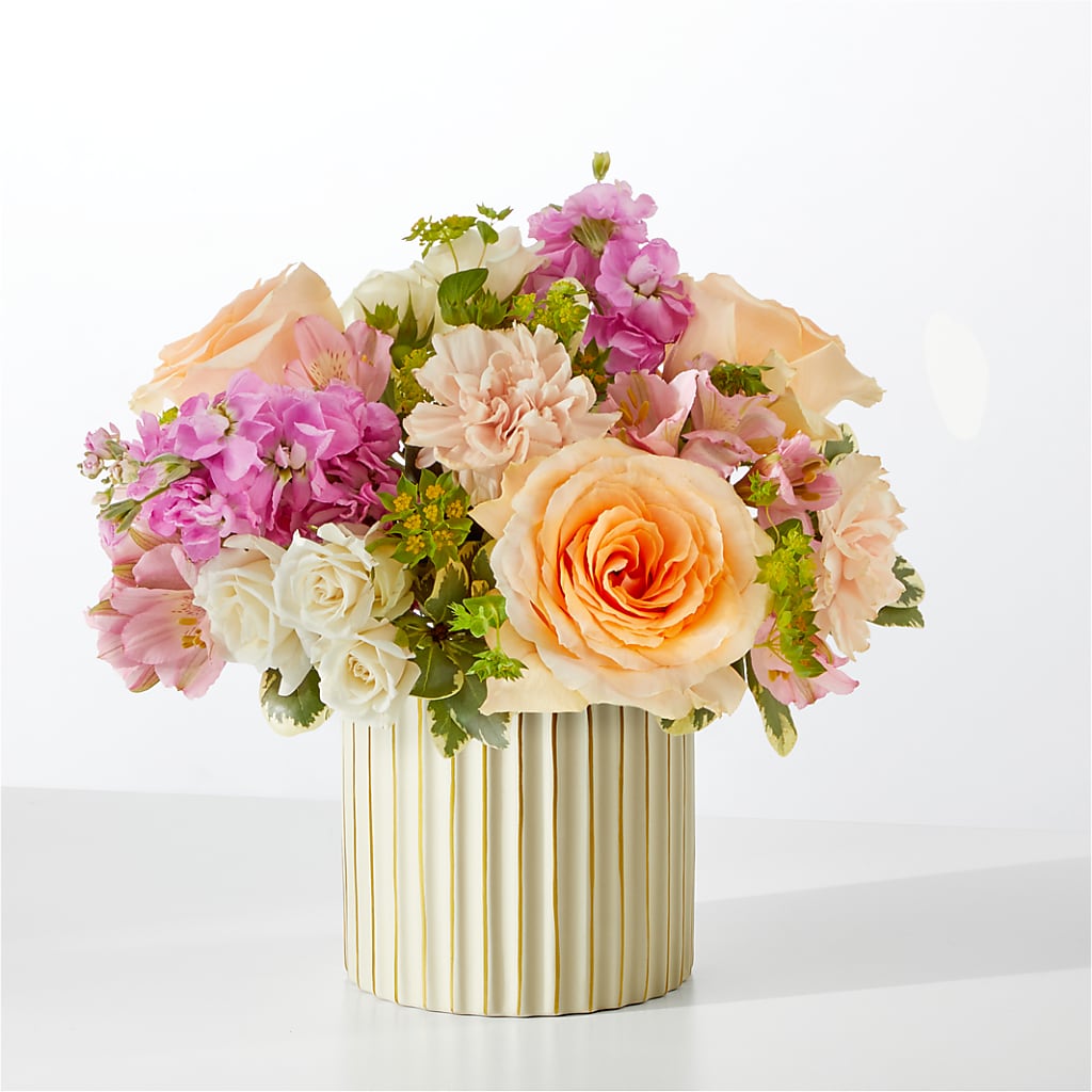 Paradise Bouquet with Ivory Vase –  Albertsons, Pleasanton CA