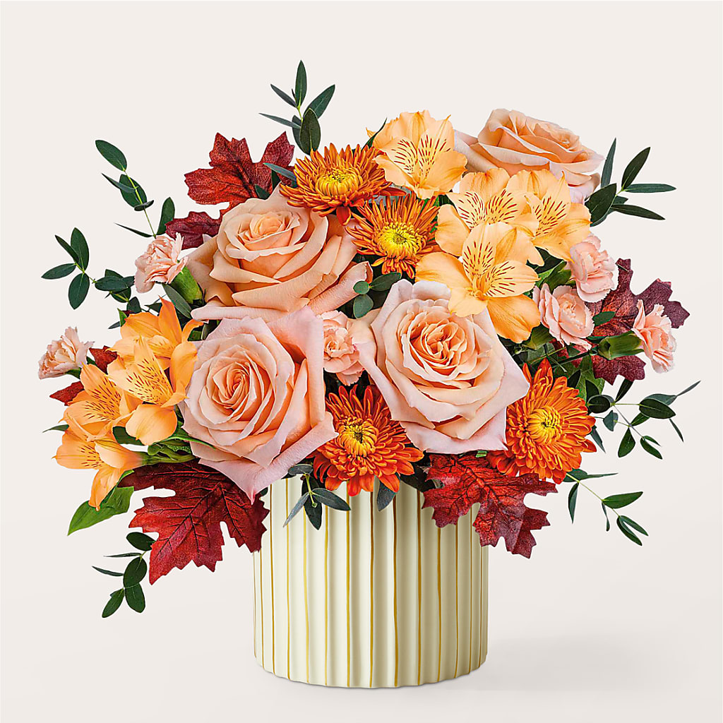 Spiced Latte Bouquet with Ivory Vase –  Albertsons, Pleasanton CA