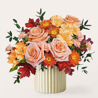 Spiced Latte Bouquet with Ivory Vase –  Albertsons, Pleasanton CA