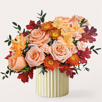 Spiced Latte Bouquet with Ivory Vase –  Albertsons, Pleasanton CA
