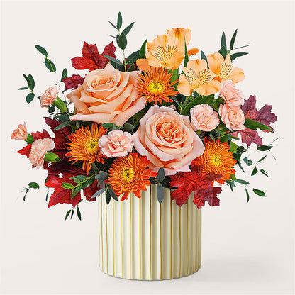 Spiced Latte Bouquet with Ivory Vase –  Albertsons, Pleasanton CA